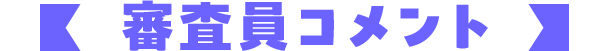 審査員コメント